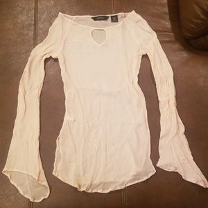 Express 100% silk pink top